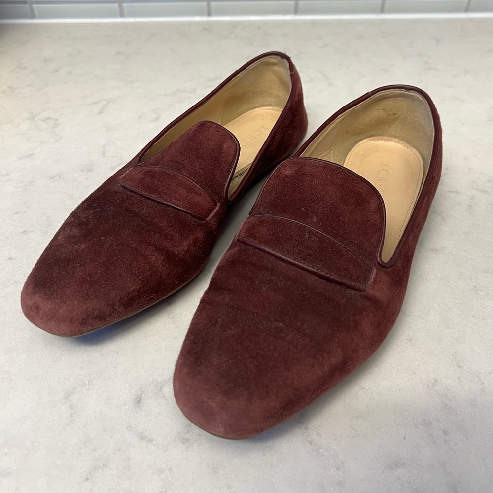 J. Crew Suede Smoking Slippers, size 7